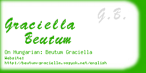 graciella beutum business card